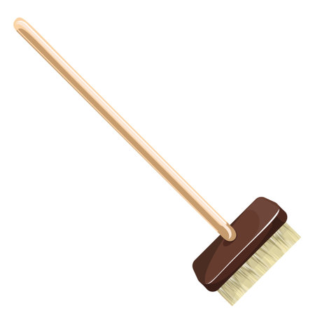 Vector image of a stylized broomstick in cartoon style isolated on white background.のイラスト素材