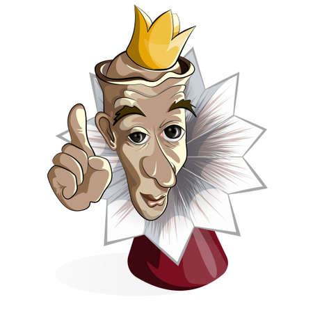 Vector image of a royal chess on a three-dimensional chess field. Concept. Imitation 3 daysのイラスト素材