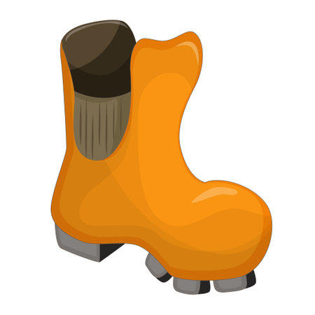 Vector image of a pair of boots in cartoon style. EPS 10のイラスト素材