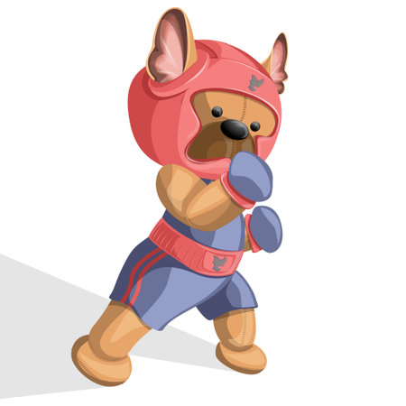 Vector image of a character who is fond of boxing. Cartoon. EPS 10のイラスト素材