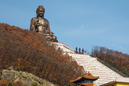 Buddha in Chinese temple of Jingの写真素材