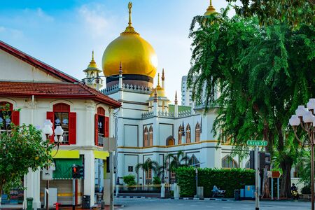 Gateway to the Masjid Sultan, Kampong Glam, Singapore.の写真素材