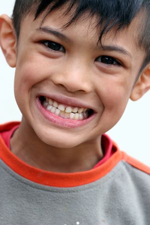 asian boy smiling