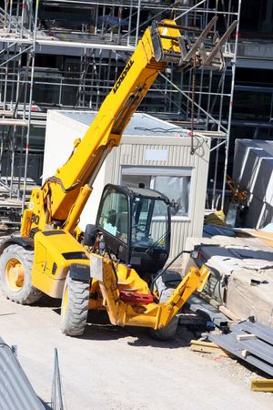 yellow construction tractor