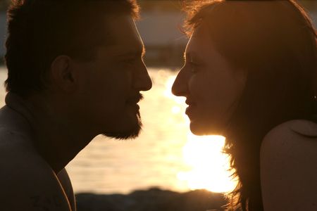 looking at each other