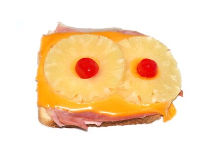 burger with cocktail cherryの写真素材