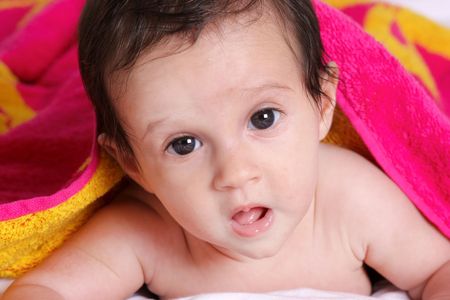 cute baby girlの写真素材