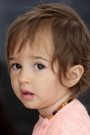 Funny little girlの写真素材