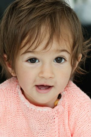 Funny little girlの写真素材