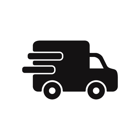 Delivery truck vector icon. Cargo van symbolのイラスト素材