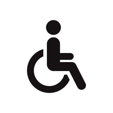 Disabled vector icon. Wheelchair symbolのイラスト素材
