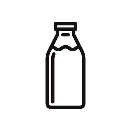 Milk bottle icon vector illustrationのイラスト素材