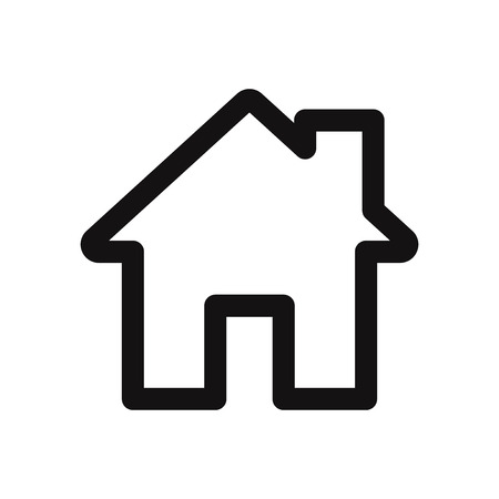 Home vector icon. House, real estate, residential symbol. Web home interface sign isolated on white background.のイラスト素材
