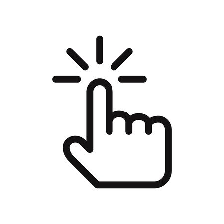 Hand click vector iconのイラスト素材