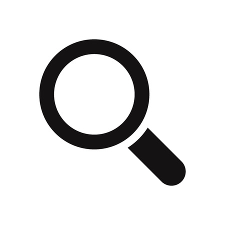 Magnifying glass icon, research vector symbol, magnifier. Loupe signのイラスト素材