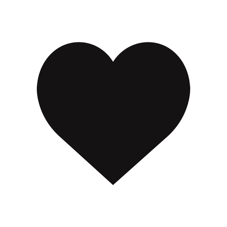 Heart vector icon. Love symbol. Valentine's Day sign isolated on white background.のイラスト素材