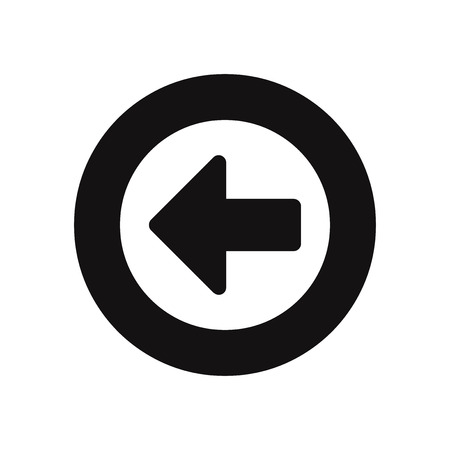 Left arrow button vector iconのイラスト素材