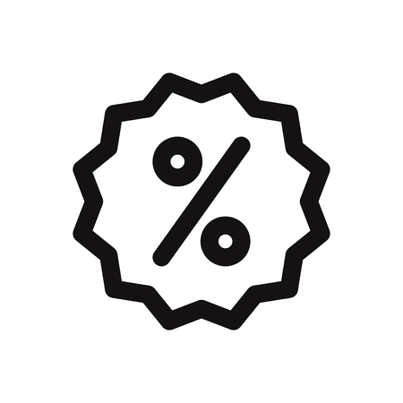 Discount vector icon. Percentage symbolのイラスト素材