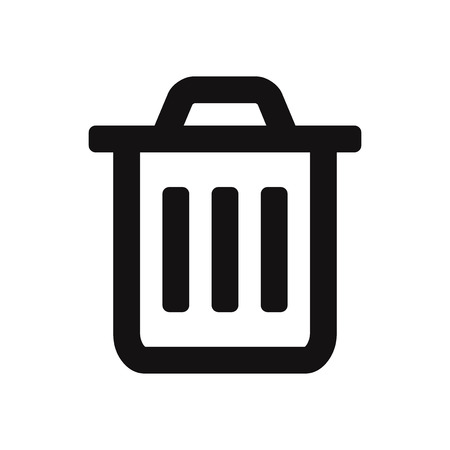 Trash icon. Garbage symbol. Can, bin, delete and dustbin vector illustrationのイラスト素材