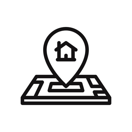 Home location on map icon vector illustrationのイラスト素材