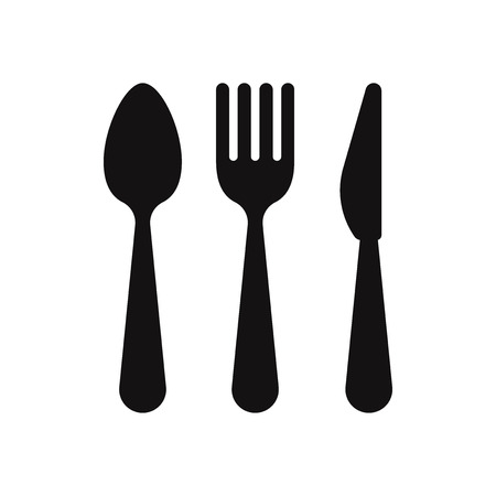 Spoon, fork and knife icon vectorのイラスト素材