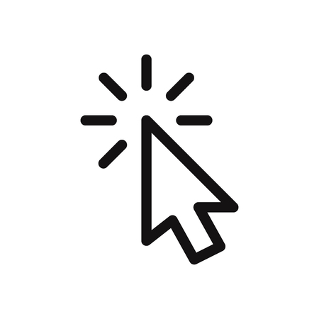 Click vector icon, cursor symbol.のイラスト素材