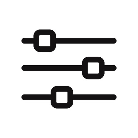 Horizontal adjustment icon vectorのイラスト素材