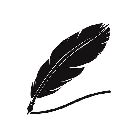 Feather pen icon vectorのイラスト素材