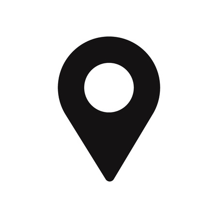 Location icon. Pin symbol. Map pin, pointer, placeholder, GPS sign isolated on white background.のイラスト素材
