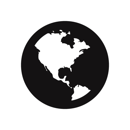 Earth globe vector iconのイラスト素材