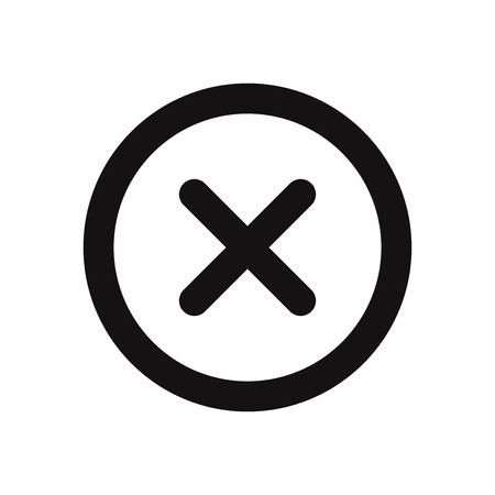 Close vector icon. Delete, remove, cancel, exit symbol.のイラスト素材