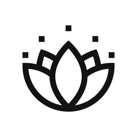 Lotus vector iconのイラスト素材