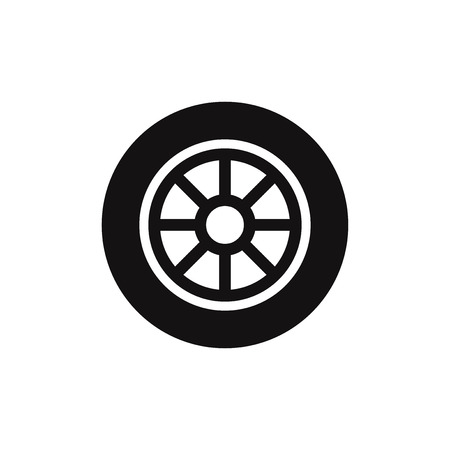 Car wheel vector iconのイラスト素材