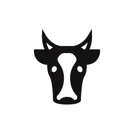 Cow head vector iconのイラスト素材