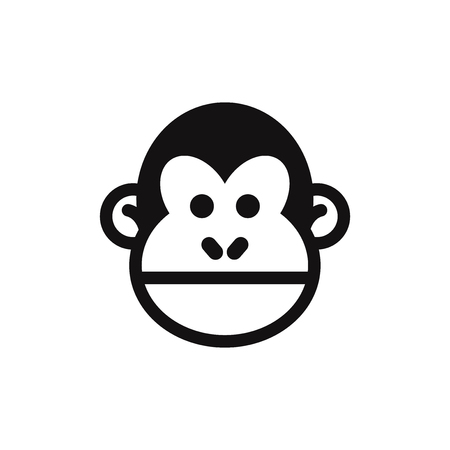 Monkey head vector iconのイラスト素材
