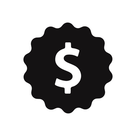 Dollar badge vector iconのイラスト素材