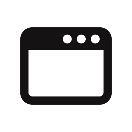 Browser icon isolated on white background. Modern, simple symbol in trendy design style for website, mobile, app, graphic, logo, UI. Flat vector element illustration. EPS10.のイラスト素材