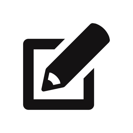 Edit icon isolated on white background. Modern, simple symbol in trendy design style for website, mobile, app, graphic, logo, UI. Flat vector element illustration. EPS10.のイラスト素材