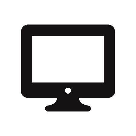 Monitor icon isolated on white background. Modern, simple symbol in trendy design style for website, mobile, app, graphic, logo, UI. Flat vector element illustration. EPS10.のイラスト素材