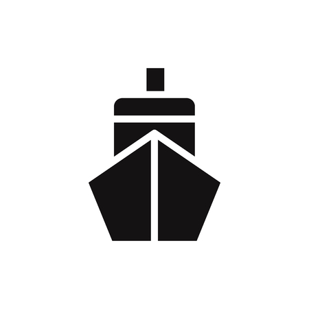 Ship front vector iconのイラスト素材
