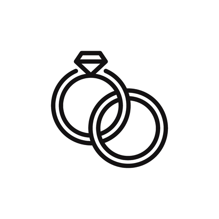 Rings vector iconのイラスト素材