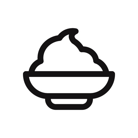 Mashed potato vector iconのイラスト素材