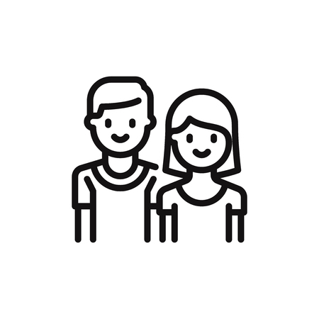 Couple vector iconのイラスト素材