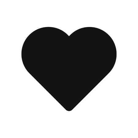 Heart icon isolated on white background. Love, valentine, romantic modern and simple symbol in trendy design style for website, mobile, app, graphic, logo, UI. Flat vector element illustration. EPS10.のイラスト素材