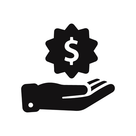 Gain Dollar vector iconのイラスト素材