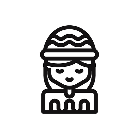 Girl vector iconのイラスト素材