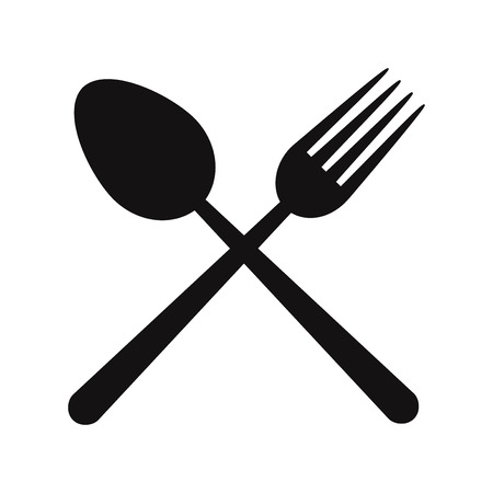 Fork and spoon icon vectorのイラスト素材