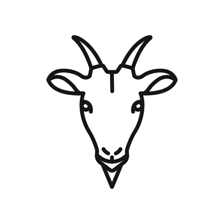 Goat head vector iconのイラスト素材