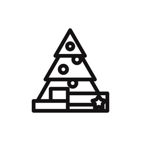 Christmas tree vector iconのイラスト素材