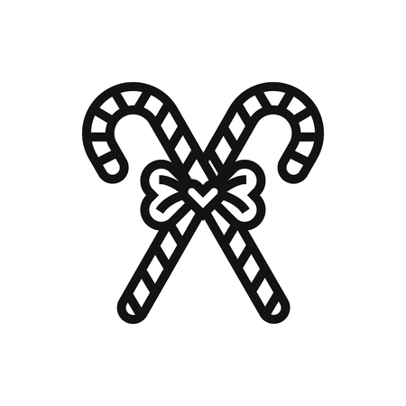 Christmas candy cane vector iconのイラスト素材